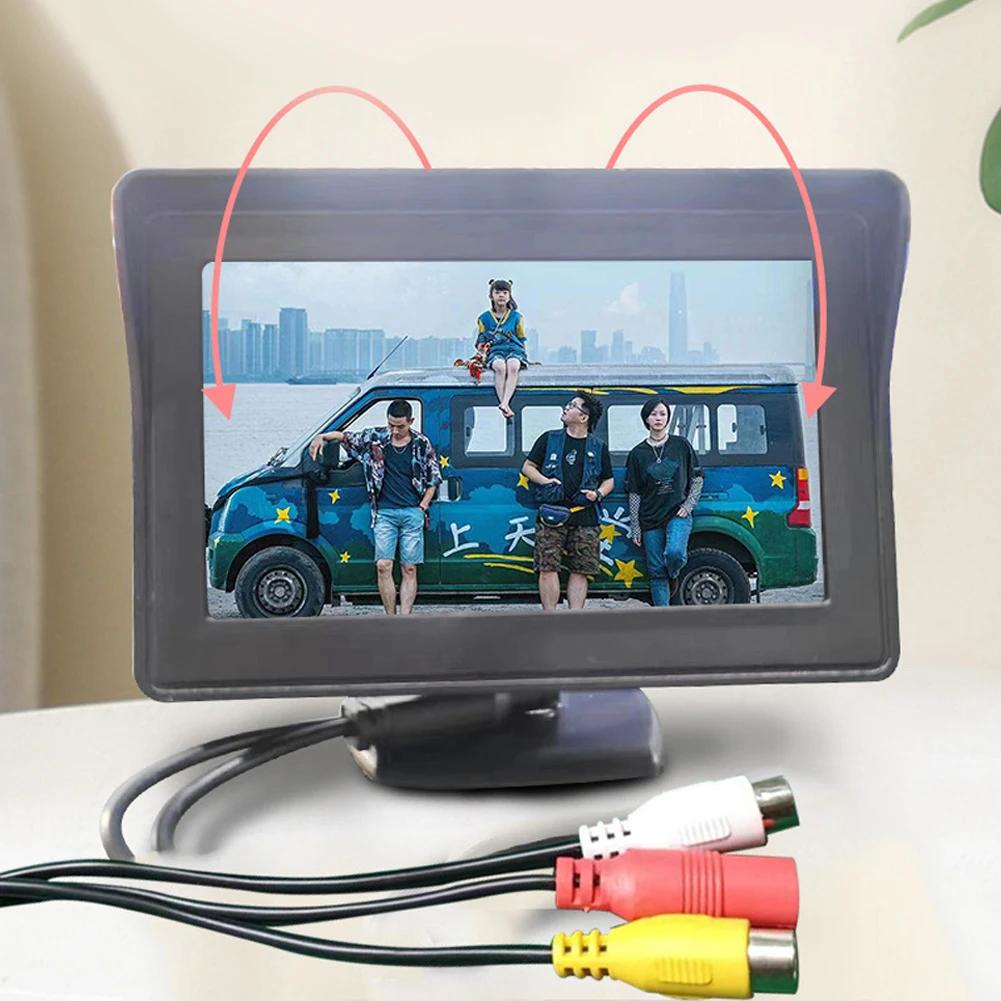 Universal Backup Car Rear View Camera with 5 Inch Monitor for Truck HD Screen LED Night Vision Waterproof Paking Bus Security