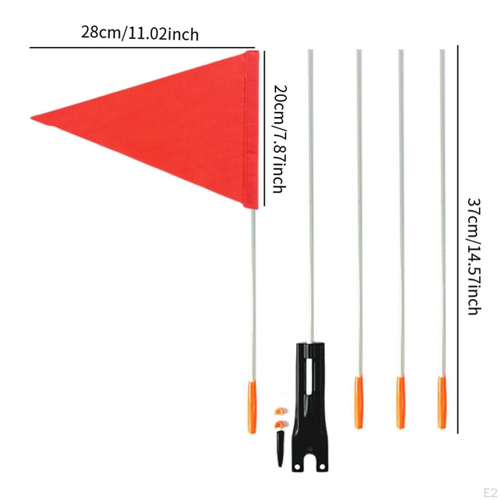 Bicycle Flag with Pole for Kids, Perfect Cycling And Golf Cart Use