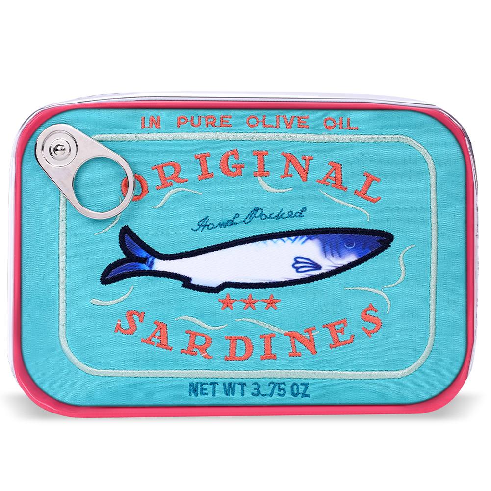 Canned Sardines Style Makeup Bag Cute Travel Cosmetic Bag Portable Bath Wash Bag Creative Fashion Handbags Makeup Pouch Cases