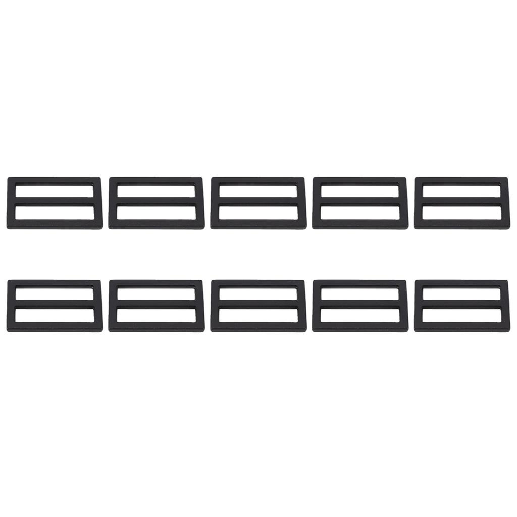 10Pcs Triple Glide Slide Buckle Backpack Strap Belt Sliders Adjusters Webbing Buckles Bag Hardware Accessories Zinc