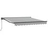 Retractable Awning Frame Anthracite and White 300 X 250 Cm