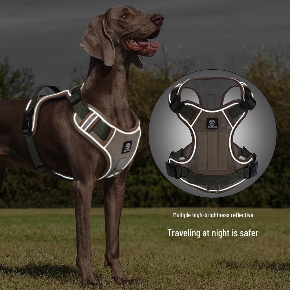 Explosion-Proof Cross-Border Dog Leash and Harness for Medium and Large Dogs