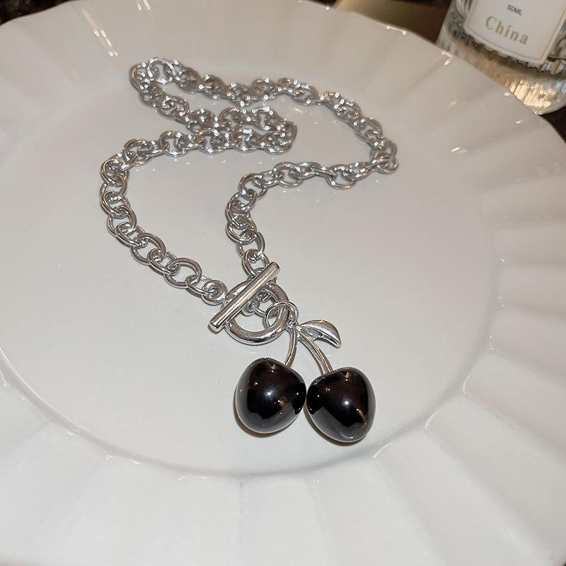 New Chinese Ethnic Style Jade Butterfly Safety Lock Necklace Temperament Collarbone Chain Personalized Design Item Decoration Wholesale