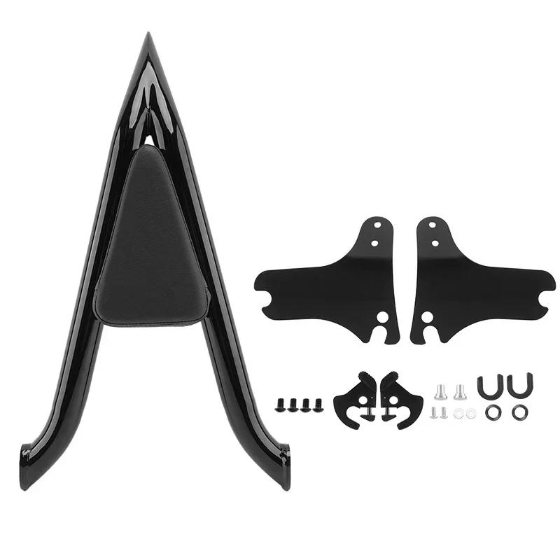 

22 Black Motorcycle Sissy Bar Detachable Rear Passenger Backrest For Harley Touring Road King Road Street Glide FLHT 97-08 чёрный