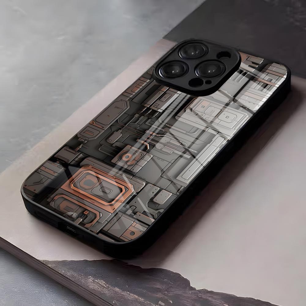 Advanced Circuit Board Phone Case For IPhone 17 Pro Max 16 15 14 Pro Max 13 11 X Xs Xr 8 7Plus Glass Cover