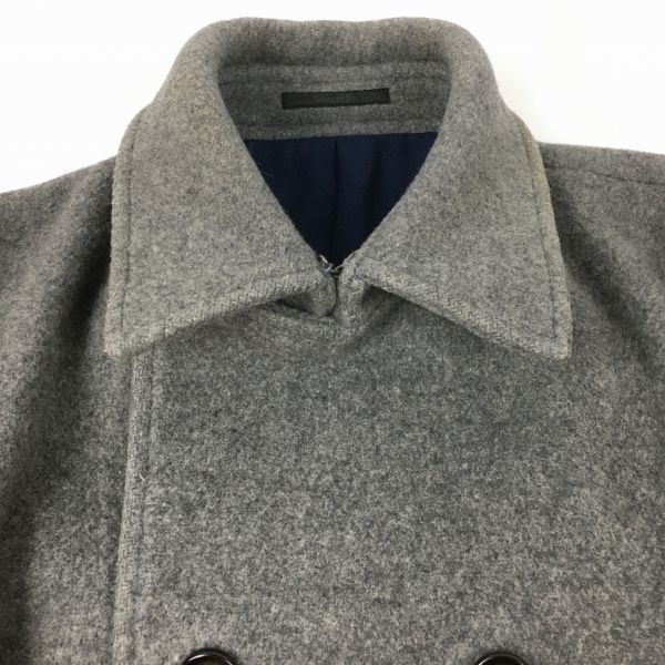 Giacometti Wool Pea Coat Gray Size 2 Made in Japan(USED)