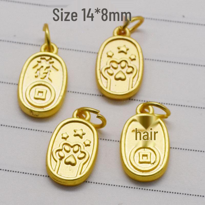 

14x8mm Ancient Gold Plated Lucky Cat Paw Pendant for DIY Jewelry Crafting 14*8mm