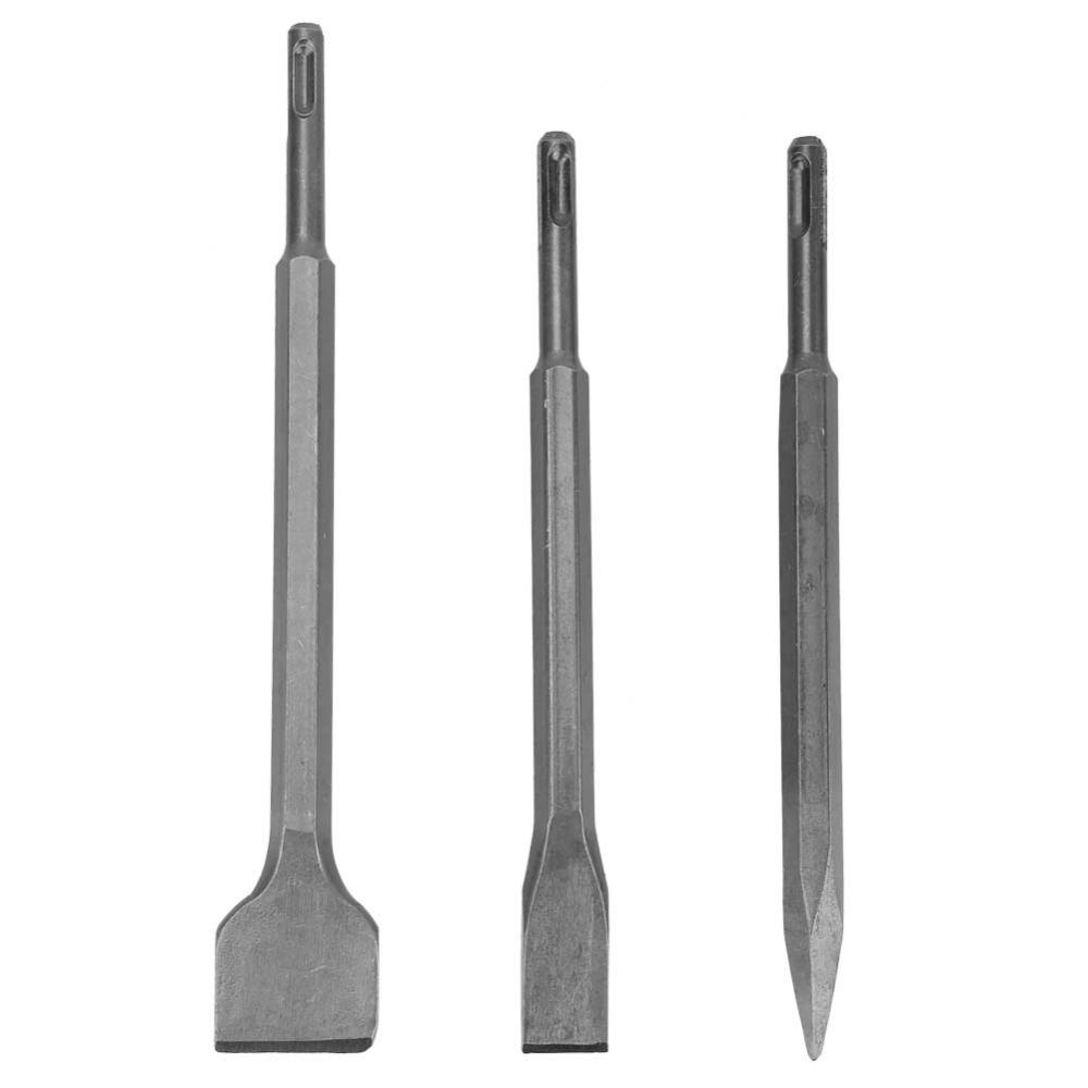 3pcs Flat Chisel Hammer Chisel Bit Set Scaling Chisel Concrete Breaker  Concrete Breaking