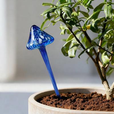 Large Self Watering Glass Mushroom Plant Watering Device UV Resistant Automatic Flower Waterer Plant Watering Tool