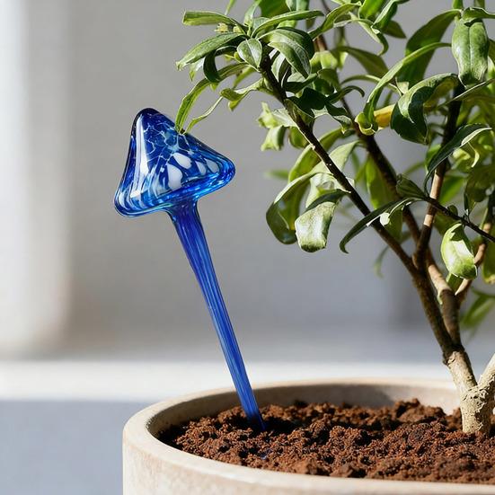 Large Self Watering Glass Mushroom Plant Watering Device UV Resistant Automatic Flower Waterer Plant Watering Tool