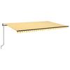 Automatic Awning with LED Lights & Wind Sensor 500x300 cm Yellow White