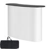 Portable Tradeshow Podium Table, 51.18" X 18.31" X 37.4", Display Exhibition Counter Stand Booth Fair with Wall, Foldable Promotion Retail Bar Table