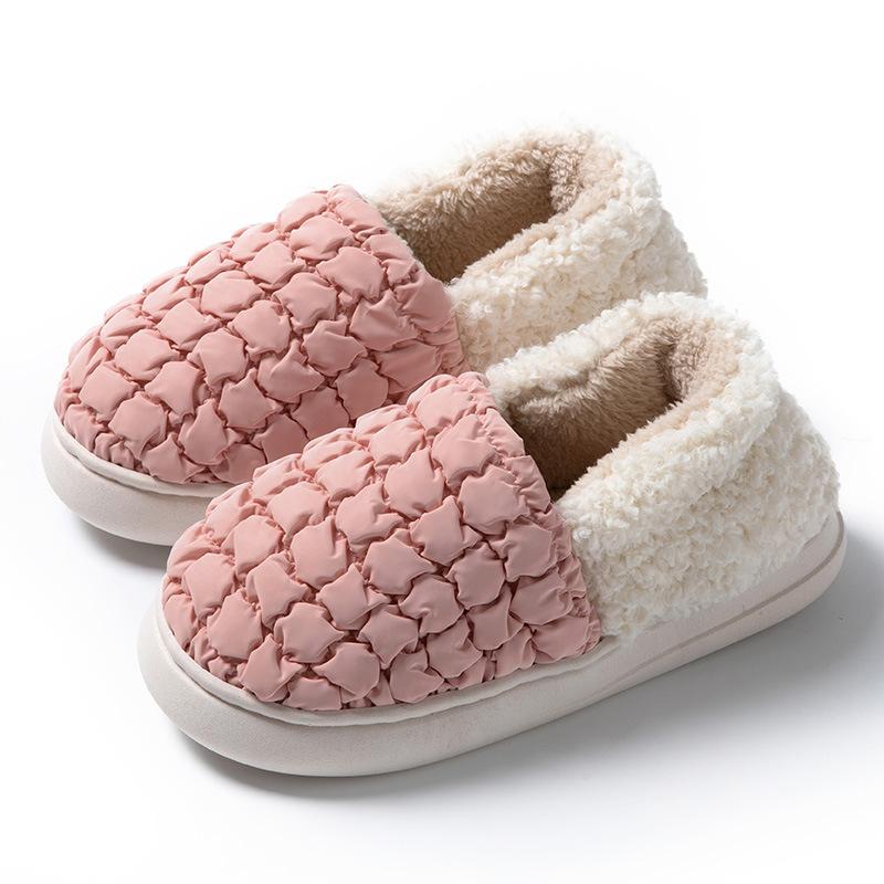 

Puff cotton slippers women s bags and autumn and winter light indoor home couple thick-soled warm confinement cotton shoes men s outer wear Size 36-37 [Shoes 1-2 sizes smaller]