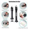 17 PCS Caulk Remover Tools 3 In 1 Metal Scraper with 6 Silicone Pads Grout Angle Scrapers Caulking