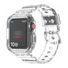 For Apple Watch Series 8 7 45mm/6 5 4 SE SE (2022) 44mm/3 2 1 42mm Smart Watch Band TPU Wrist Strap Replacement with Protective Watch Case