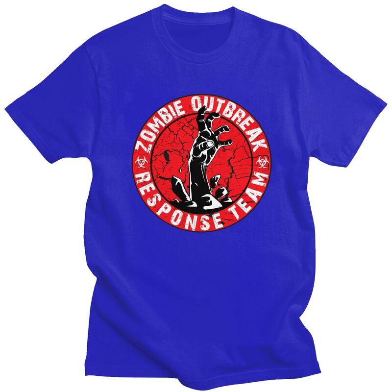 Custom Fashion Zombie Outbreak Response Team T Shirts Men Tshirts Streetwear Tee Tops Oversized Tshirts Merch