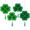 4pcs Paper St. Patrick's Day Clover Pendant Happy St. Patrick's Day Decor  Festival Party Decoration