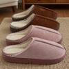 Cotton slippers winter indoor home couple thick bottom warm suede fluffy slippers winter wear