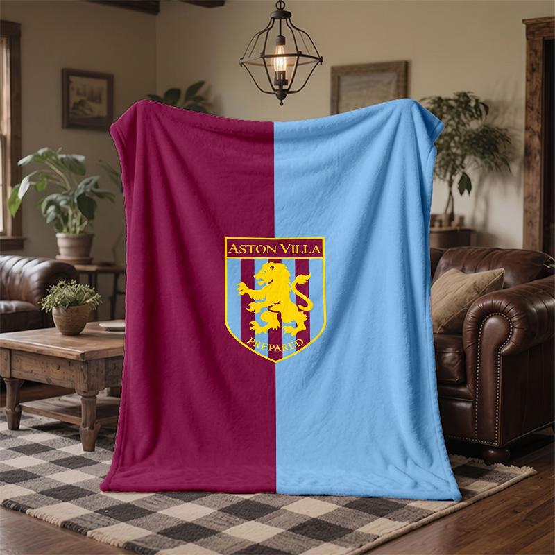 Aston Villa Football Print Flannel Blanket Soft Warm Sofa Bed Throw Blanket For Home Office Bedroom