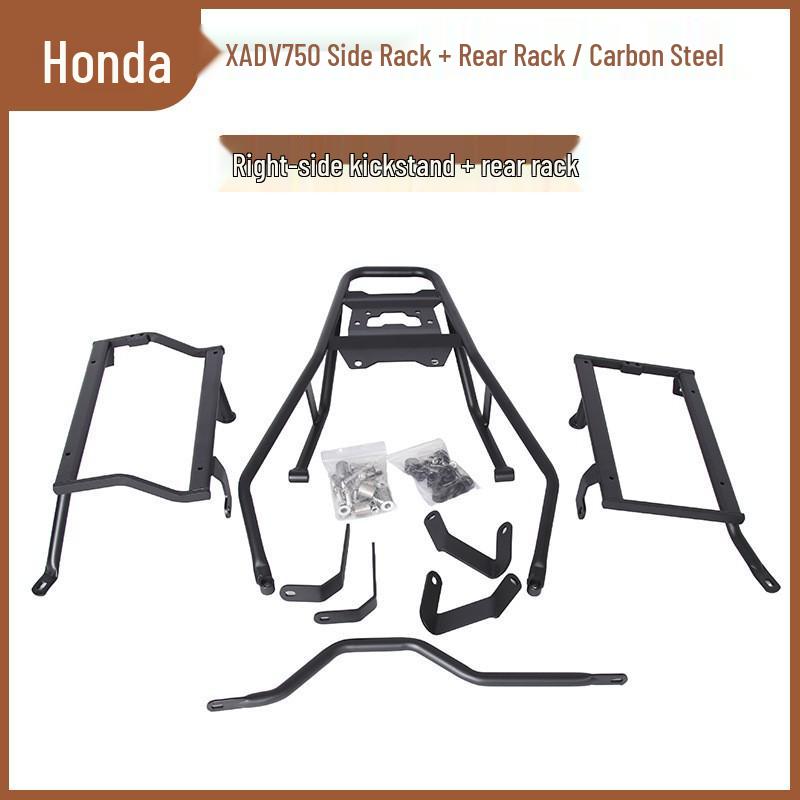 Stainless Steel and Carbon Steel Side Racks, Boxes, and Tail Racks for Honda XADV750 Accessories