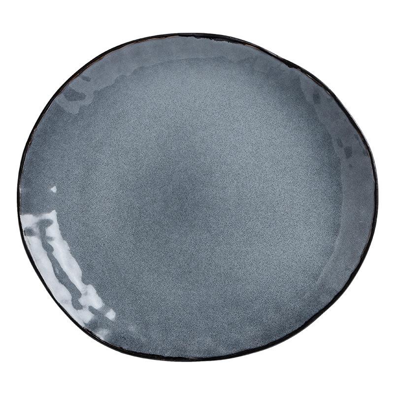 Creative Retro Ceramic Special-Shaped Plate Irregular Plate Household Vegetable Plate Tableware Steak Plate Niche Plate Plate