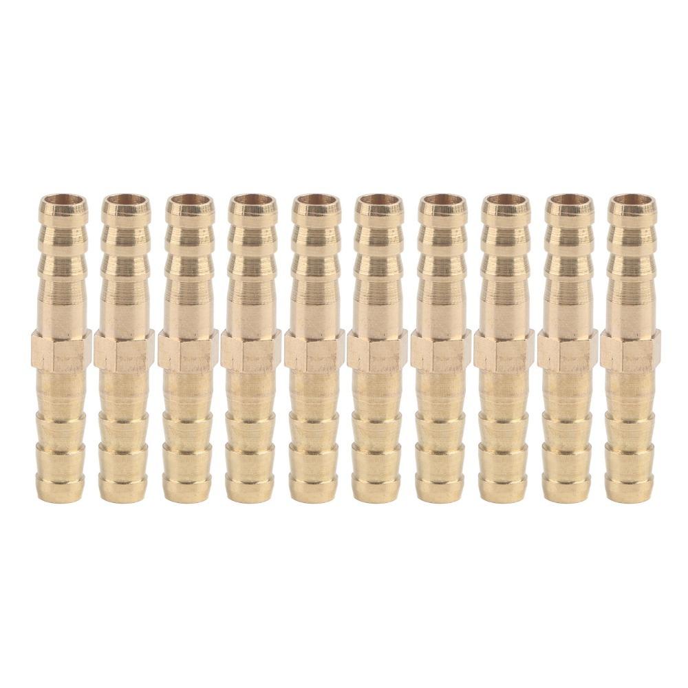10pcs Straight Design Straight Pipe Connector Brass Material Hose Barb Fitting  CNC Machine