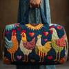 Small Animal Sunflower Print Travel Bag Unisex Gym Sports Large Capacity Weekend Overnight