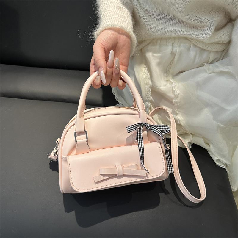 Bow fashion high-value handbag 2025 spring and summer new niche design versatile ins shoulder messenger bag