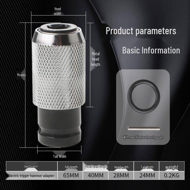 Multi-Functional Electric Hammer to Impact Drill Converter: Square/Round Handle Adapter for Wall Drilling