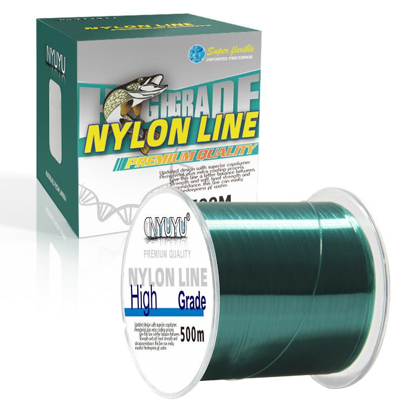 

500-meter Nylon Monofilament Fishing Line, 10 Quality Fishing Line, Main Line, Sub-line, Match Fishing Line, Angling Supplies (dark green,6.0X500m) темно-зелений колір