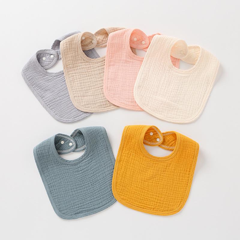 Soft U-Shaped 4-Layer Cotton Gauze Baby Bib: Absorbent and Lightweight for Spring and Summer