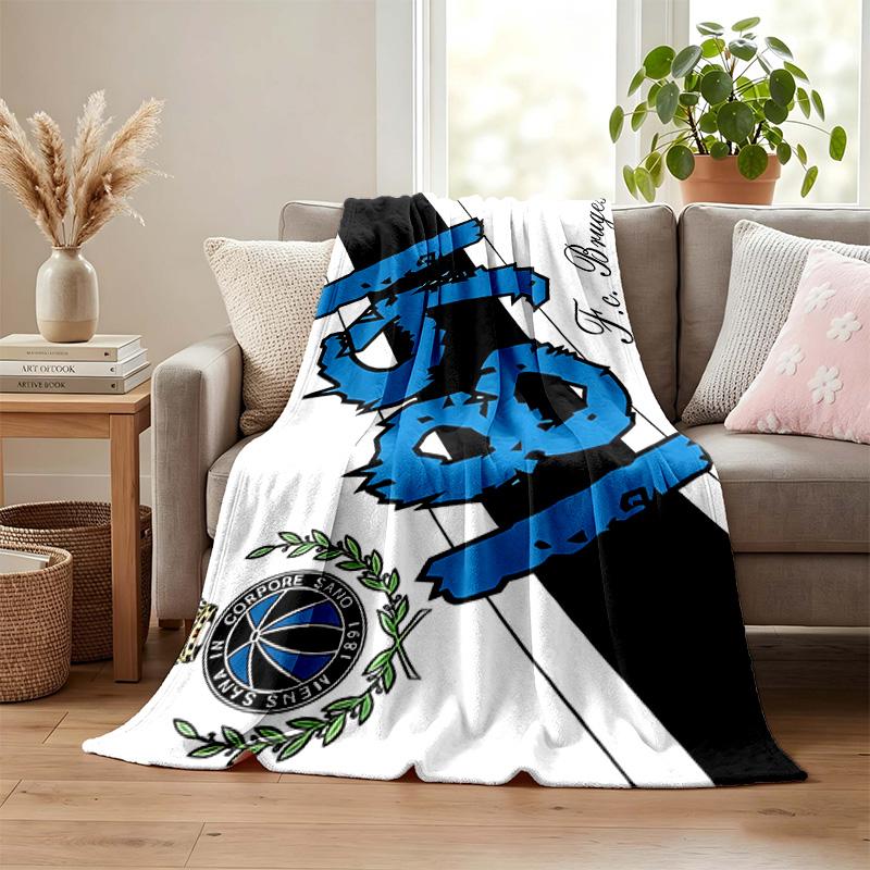 Club Brugge KV Blanket Flannel Blanket Soft Cozy Plush Throw for Sofa Bed Lightweight Home Decoration