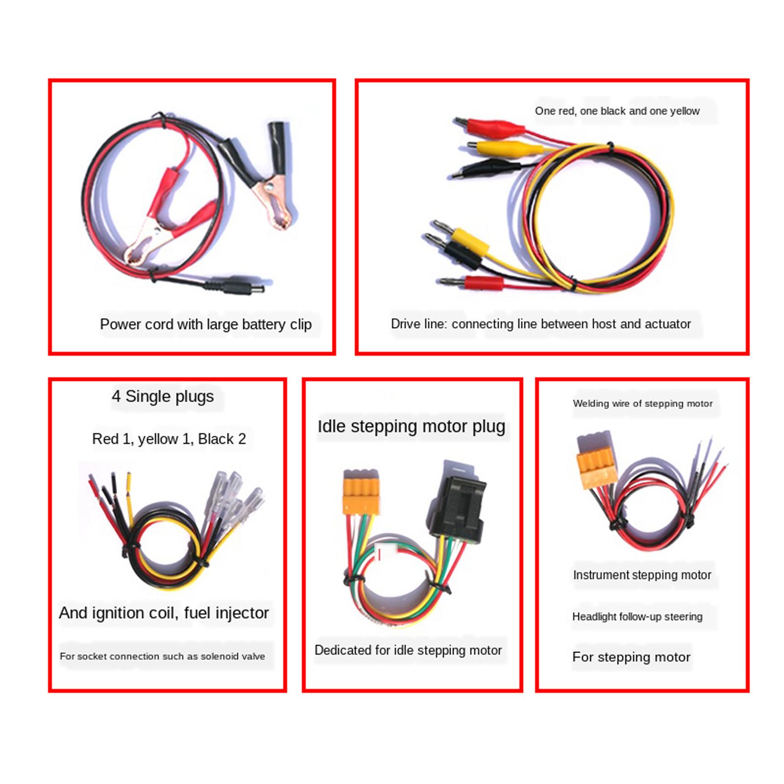 

Automobile Ignition Coil Test Injector Solenoid Valve Idling Stepper Motor Instrument Tester разноцветный