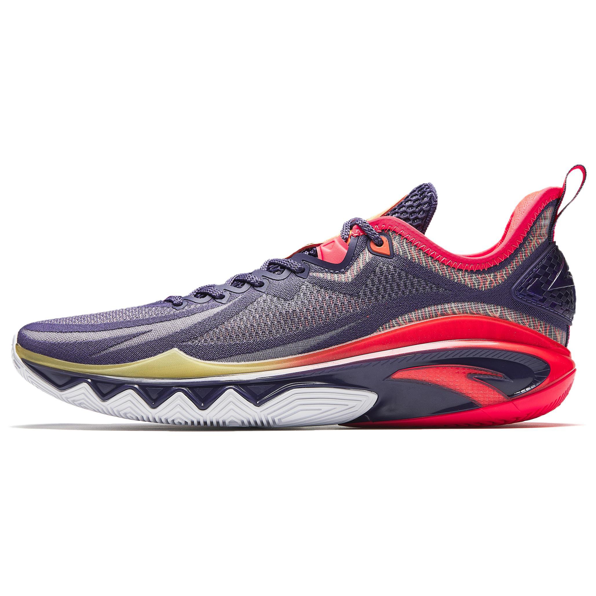 

New ANTA Swagger 2 Basketball Shoes Men s Low top Spectrum Purple/Fluorescent Radiant Red/Carrot Orange 912541606-3 44.5