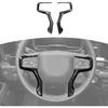 RT-TCZ for Silverado Steering Wheel Trim Carbon Fiber Interior Accessories for Chevrolet Chevy Silverado 2019+ Suburban 2020+ Tahoe 2021+ 2pcs