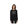 Skechers Yazan Series Round Neck Pullover Letter Long Sleeve Sweatshirt Unisex sweatshirt Carbon-Black L323U174-0018