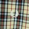 FRED PERRY Check Pattern Long sleeve Zip hoodie M beige Men's Used