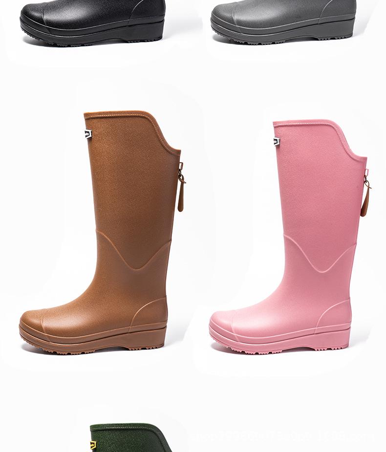Thick-Soled High-Top Couple Rain Boots for Outdoor Activities