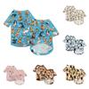 Leichtes Hundeschwimmshirt Haustierhemd mit Tierprint Bequeme Passform Weicher Stoff Atmungsaktives Material Geeignet für Kleine Mittlere Große Hunde