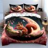 Squirrel Moonlit Fantasy Art Set Exquisite Three-Piece Bedding Set Gift For Kids And Adults