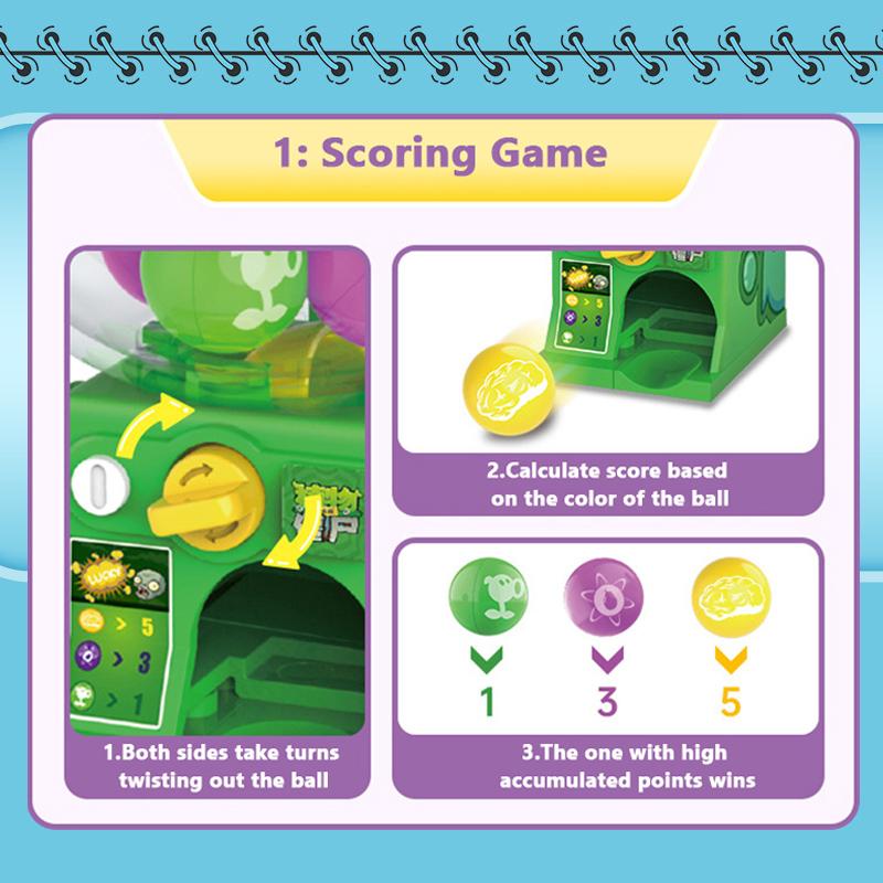 Genuine Plants VS. Zombies Mini Building Block Capsule Machine Scoring Game Kids Toys Anime figures Kids Christmas Birthday Gift