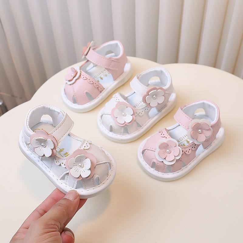 Princess Baby Girl Sandals With Soft Sole And Rattle For Toddler Summer Play