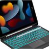 [2026] iPad Keyboard Case for 9th/8th/7th Gen & iPad Pro 10.5", 10.2", 7-Color Backlight, Trackpad, Type-C, 15°-180° Adjustable, 3-Device