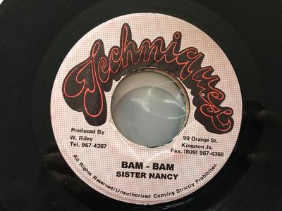 7inch Record SISTER NANCY  Bam Bam NONE Techniques  Jamaica Reggae Ska  Dub Used
