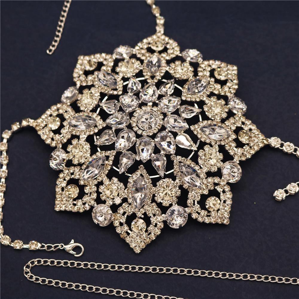 European And American New Jewelry Luxury Sexy Crystal Breast Chain Exaggerated Fashion Full Diamond Shape Body Chain Body Chain