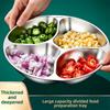 Scallions, Ginger and Garlic for Dish Preparation - 304 Stainless Steel Dish Compartment Tray - Kitchen Ingredient Tray