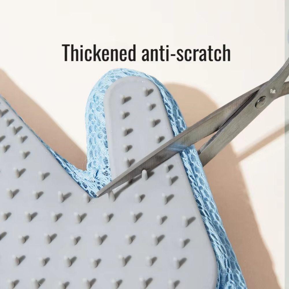 Two-sided Cat Petting Gloves Remove Floating Hair Silicone Massage Comb  Home