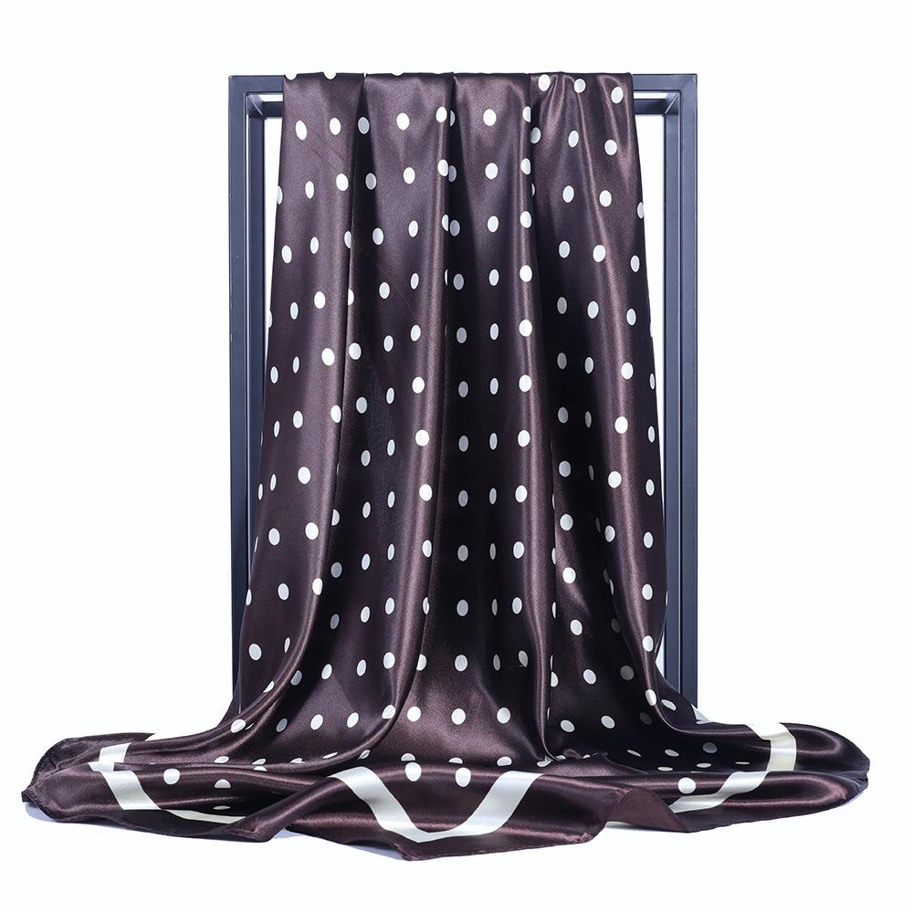 Høykvalitets luksuriøst silkeskjerf pannebånd Skjerf Halsskjerf For kvinner Kjede Silkeskjerf Dekorativt sjal for kvinner