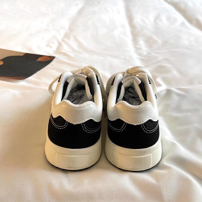 Vintage Hong Kong Style Black Canvas Sneakers Women Casual Versatile Board Shoes