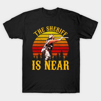 Asiatische Größe Herren T-Shirt mit Aufdruck Der Sheriff ist in der Nähe Blazing Saddles - Ywonka #1924 No-Cut Thermotransferdruck Baumwoll-T-Shirt